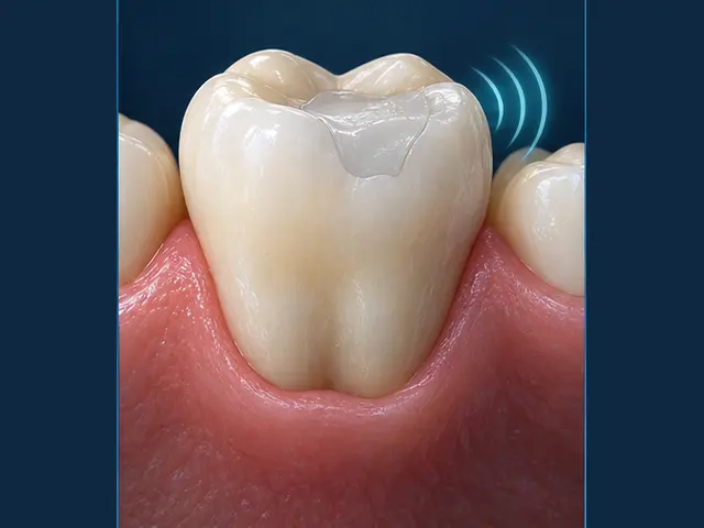 Dental illustration of a recently restored tooth with temporary sensitivity